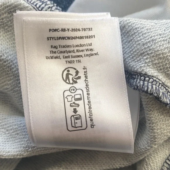 rag & bone Miramar Imitation Denim Print French Terry Shorts w/Side Pockets. Lrg - Picture 10 of 10